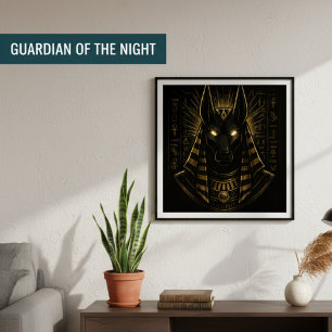 Golden Anubis Egyptisch Poster