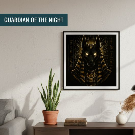 Golden Anubis Egyptisch Poster