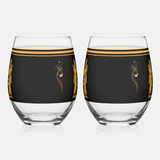 Golden Anunnaki Drinkware Set Wijnglas Zonder Voet (Links)