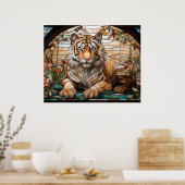 *~* Golden AP68 TIGER Glas in lood 5:4 Fantasy Poster (Keuken)