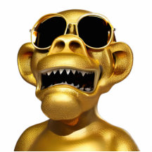 Golden Ape sculptuur - Koel- en droogtrofie