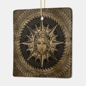 Golden Apollo Sun God op de Griekse sleutelversier Keramisch Ornament (Links)