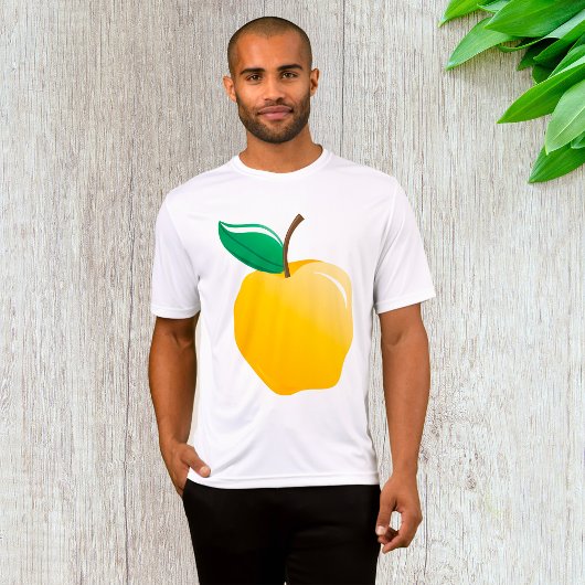 Golden Apple Bright Yellow Fruit T-shirt