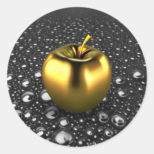 Golden Apple Ronde Sticker (Voorkant)