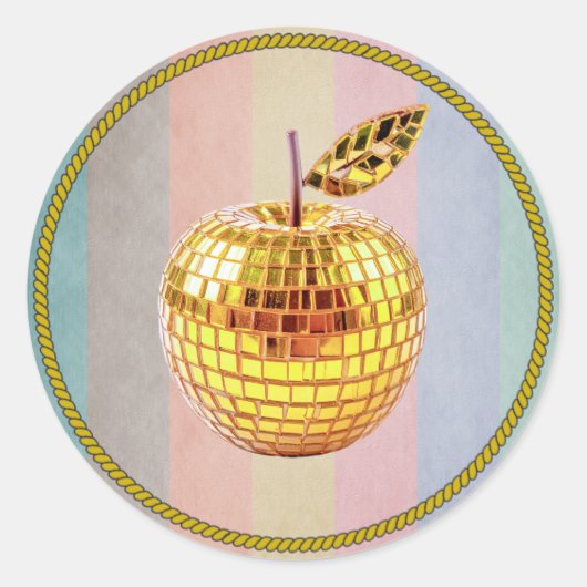 Golden Apple Ronde Sticker (Voorkant)
