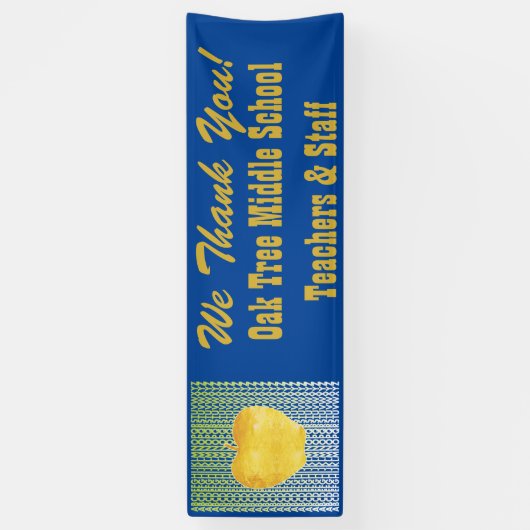 Golden Apple School Teacher Spandoek (Verticaal)
