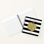 Golden Apple Teacher Spiral Notebook, Faux Glitter Notitieboek (Binnen)