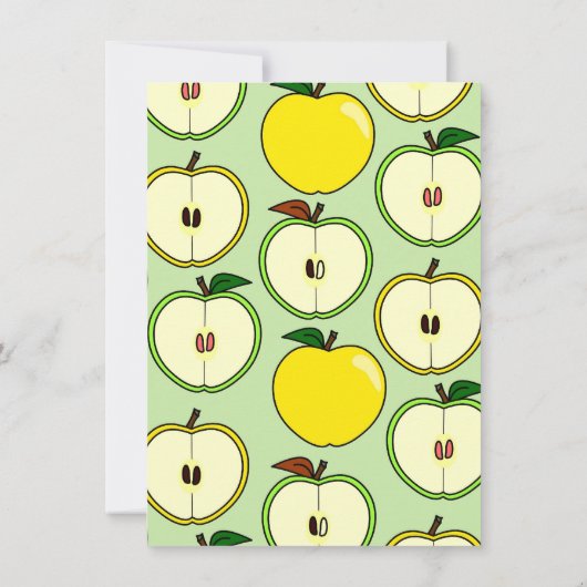 Golden Apple - Uitnodiging tot Baby shower (Achterkant)