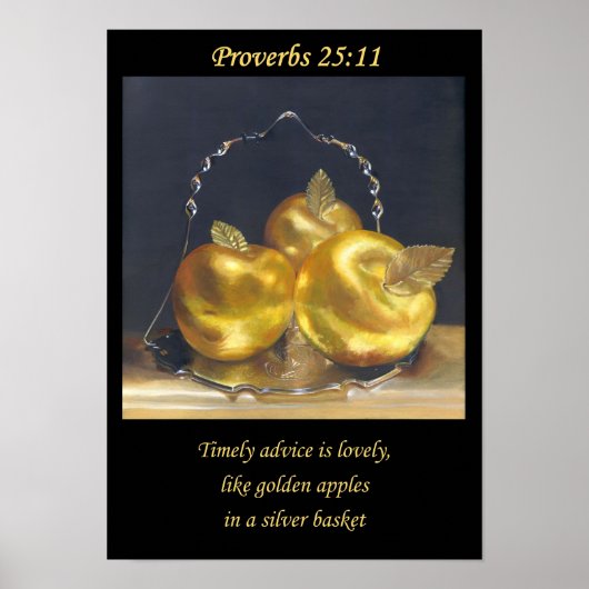 Golden Apples. Christian poster A3  (Voorkant)