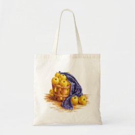 Golden Apples in mandje Canvas tas