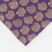 Golden Apples Pattern Paarse Fleece Blanket Deken (Hoek)