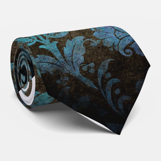 Golden Aqua Gothische Stropdas (Opgerold)