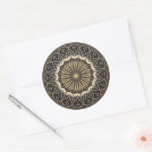 Golden arabesque mandala patroon ronde sticker (Envelop)