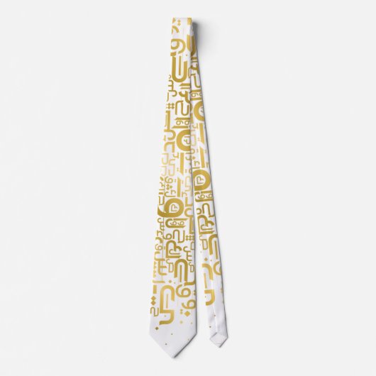 Golden Arabic Letters Stropdas (Voorkant)