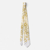 Golden Arabic Letters Stropdas (Achterkant)