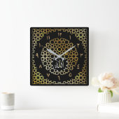 Golden Arabic Numeras Ornamental Round Wall klok (Huis)