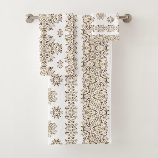 Golden arabisch patroon bad handdoek (Insitu)