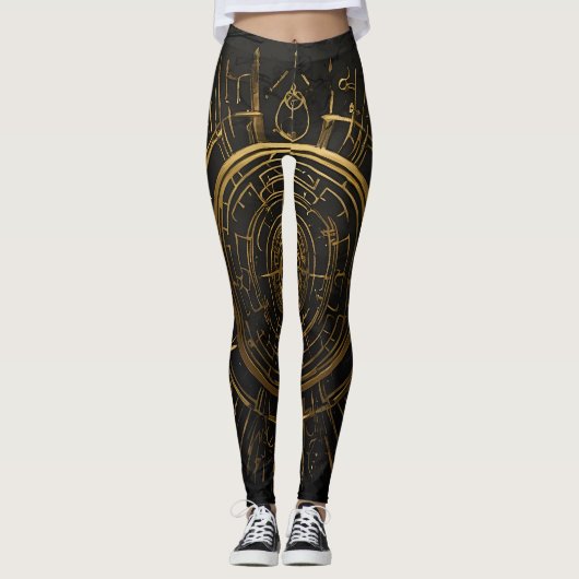 Golden Arcane Symbool Leggings (Voorkant)