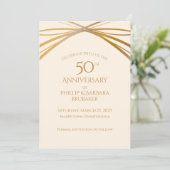 Golden Arch 50th Wedding Jubileum Bewaar de datum Save The Date (Staand voorkant)
