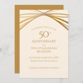 Golden Arch 50th Wedding Jubileum Bewaar de datum Save The Date (Voorkant / Achterkant)