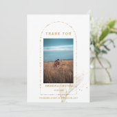 Golden Arch Photo Flat Wedding Bedankt (Staand voorkant)