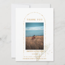 Golden Arch Photo Flat Wedding Bedankt