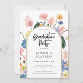 Golden Arch Summer Floral Gradual Party Invitat Kaart (Voorkant)