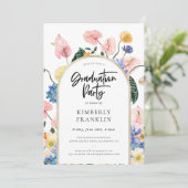Golden Arch Summer Floral Gradual Party Invitat Kaart (Staand voorkant)