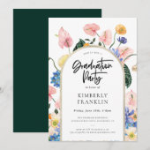 Golden Arch Summer Floral Gradual Party Invitat Kaart (Voorkant / Achterkant)