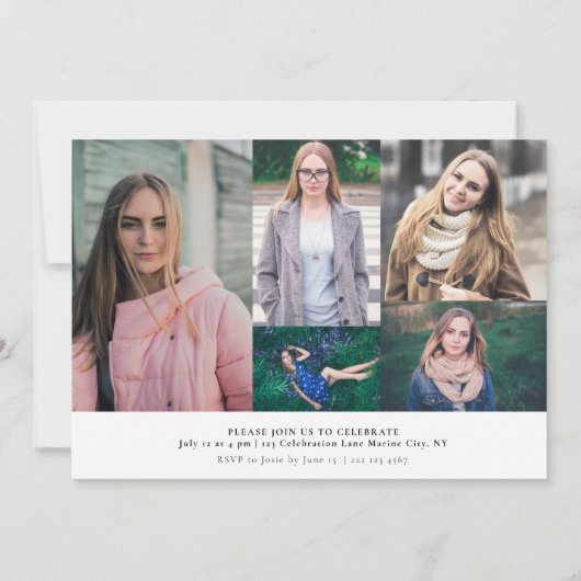 Golden Arches | Afstuderen voor Blush Photo Callig Kaart (Achterkant)