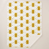  Golden Archway Portal – Minimalist Abstract Sherpa Deken (Voorkant)