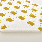 Golden Archway Portal – Minimalist Abstract Sherpa Deken (3/4)