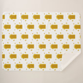 Golden Archway Portal – Minimalist Abstract Sherpa Deken (Voorkant (horizontaal))