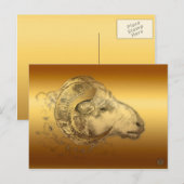 Golden Aries Westerne Chinese astrologie Briefkaart (Voorkant / Achterkant)