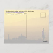 Golden Arizona Sunset with Saquaro Cactus Briefkaart (Achterkant)