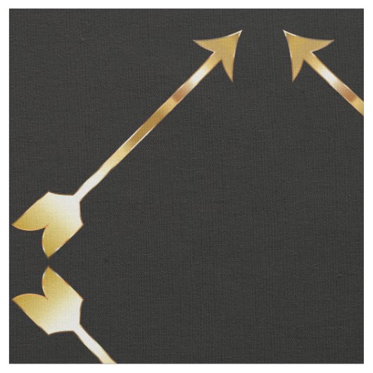 Golden Arrow Fabric, zwart Stof (Close Up)