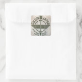 Golden Arrow Motorcycle Logo Vierkante Sticker (Tas)