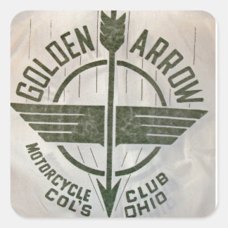  Golden Arrow Motorcycle Logo Vierkante Sticker