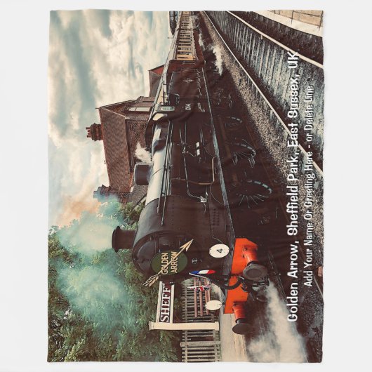 Golden Arrow Sheffield Park UK - Naam toevoegen Fleece Deken (Voorkant)