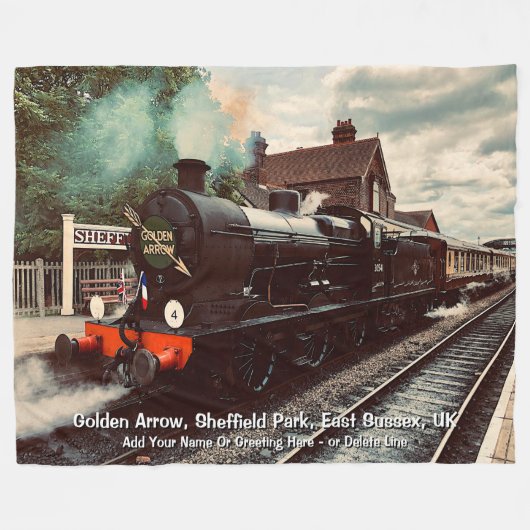 Golden Arrow Sheffield Park UK - Naam toevoegen Fleece Deken (Voorkant (Horizontaal))