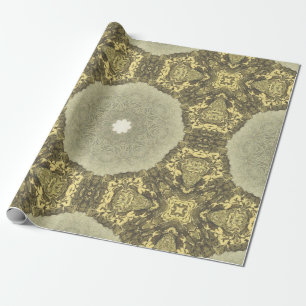  Golden Art Deco Abstract Patroon nr. 1 Cadeaupapier