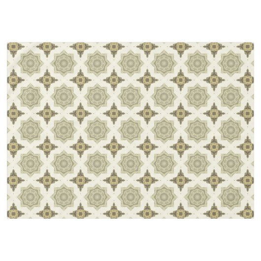  Golden Art Deco Abstract Patroon nr. 3 Tafelkleed (Voorkant (Horizontaal))