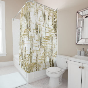 Golden Art Deco Douchegordijn