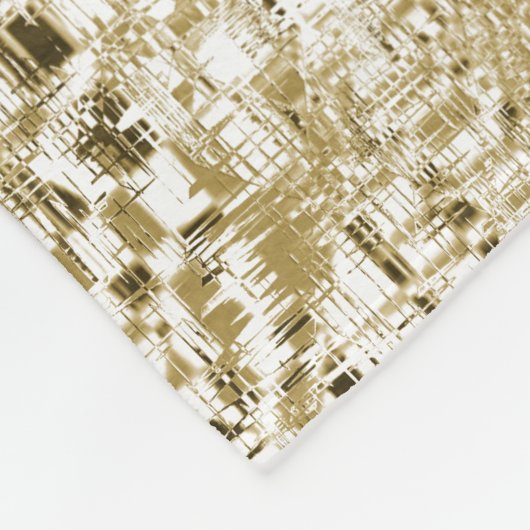 Golden Art Deco Fleece Deken (Hoek)