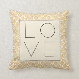 Golden Art Deco LOVE Kussen