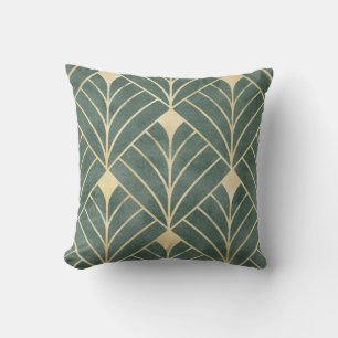 Golden Art Deco: luxe naadloze stijl Kussen