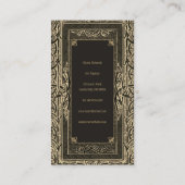 Golden Art Deco met je Monogram Visitekaartje (Achterkant)