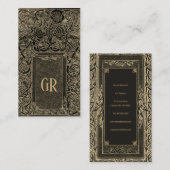 Golden Art Deco met je Monogram Visitekaartje (Voorkant / Achterkant)