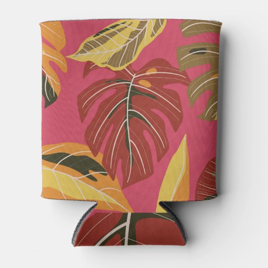 Golden Art Deco Natuur Behang Blikjeskoeler (Voorkant)