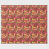 Golden Art Deco Natuur Behang Cadeaupapier (Vlak)